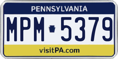 PA license plate MPM5379