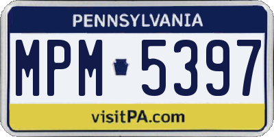 PA license plate MPM5397
