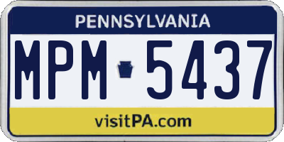 PA license plate MPM5437
