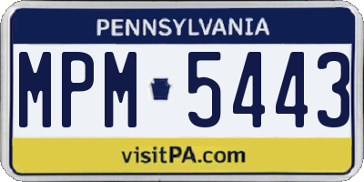 PA license plate MPM5443