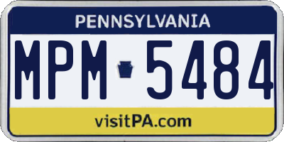 PA license plate MPM5484
