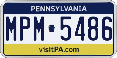 PA license plate MPM5486