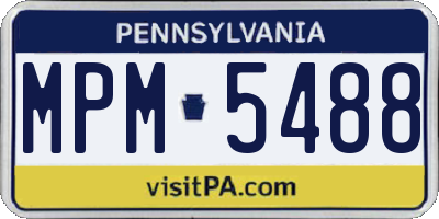 PA license plate MPM5488