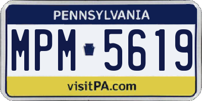 PA license plate MPM5619