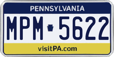 PA license plate MPM5622