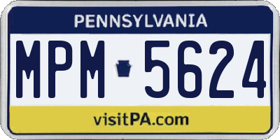 PA license plate MPM5624