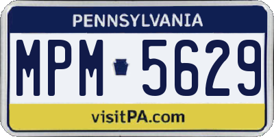 PA license plate MPM5629