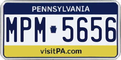 PA license plate MPM5656