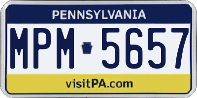 PA license plate MPM5657