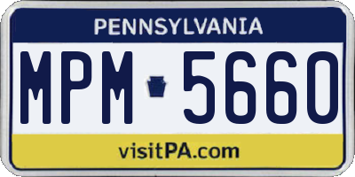 PA license plate MPM5660