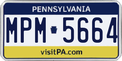PA license plate MPM5664
