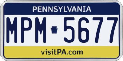 PA license plate MPM5677