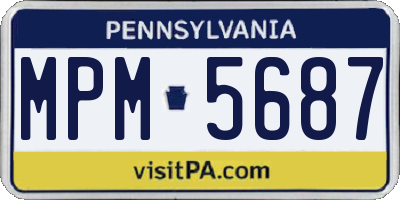 PA license plate MPM5687