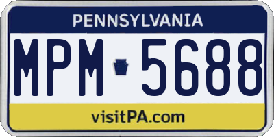 PA license plate MPM5688