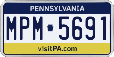 PA license plate MPM5691