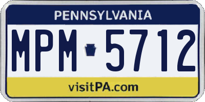 PA license plate MPM5712