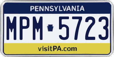 PA license plate MPM5723