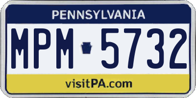 PA license plate MPM5732