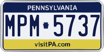 PA license plate MPM5737