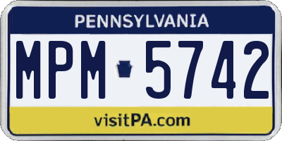 PA license plate MPM5742