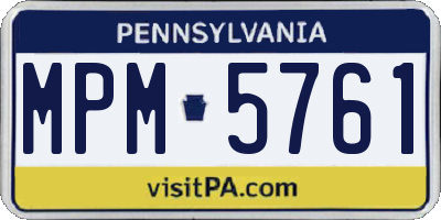 PA license plate MPM5761