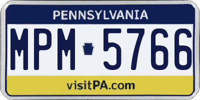 PA license plate MPM5766
