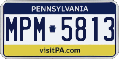 PA license plate MPM5813