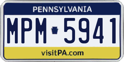PA license plate MPM5941