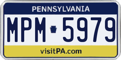 PA license plate MPM5979