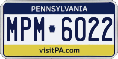 PA license plate MPM6022