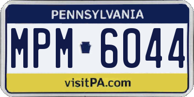 PA license plate MPM6044