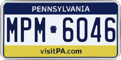PA license plate MPM6046