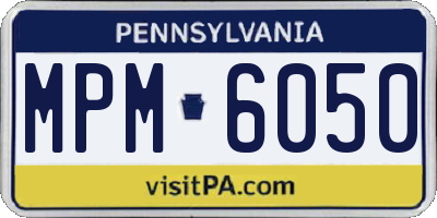 PA license plate MPM6050