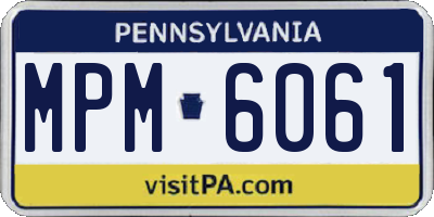 PA license plate MPM6061