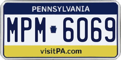 PA license plate MPM6069