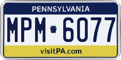 PA license plate MPM6077