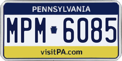 PA license plate MPM6085