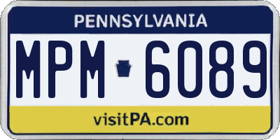 PA license plate MPM6089
