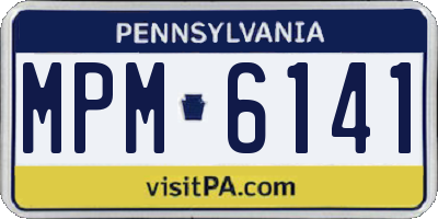 PA license plate MPM6141