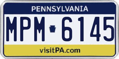 PA license plate MPM6145