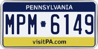 PA license plate MPM6149