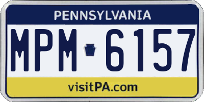 PA license plate MPM6157