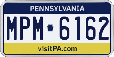 PA license plate MPM6162
