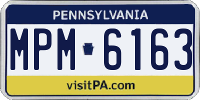 PA license plate MPM6163