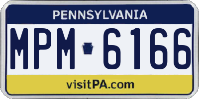 PA license plate MPM6166