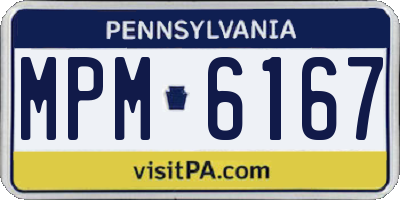 PA license plate MPM6167