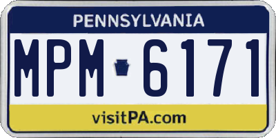 PA license plate MPM6171