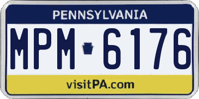PA license plate MPM6176