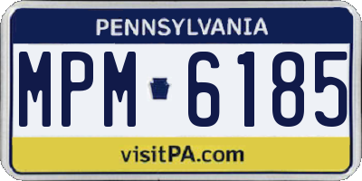PA license plate MPM6185