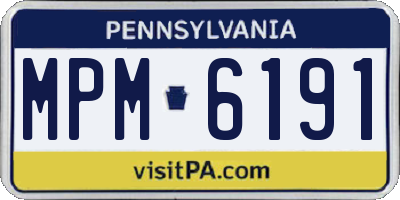 PA license plate MPM6191